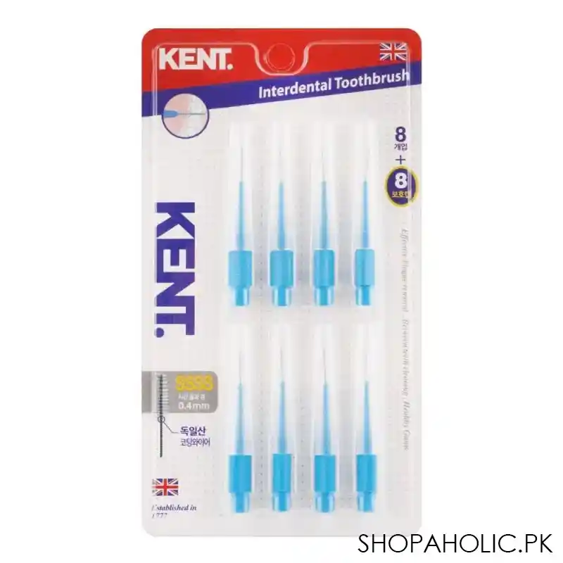 kent interdental toothbrush, 0.4mm, 8 pack main image