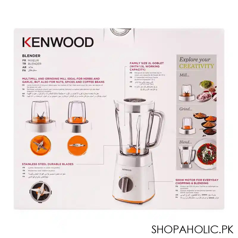 Kenwood Blender, 2L, 500W, BLP-15.360WH - Image 3