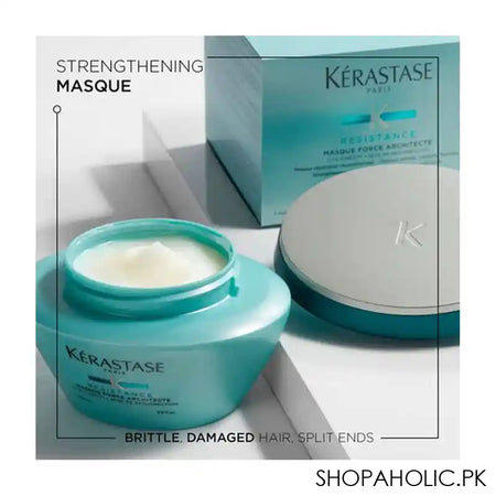 Kerastase Resistance Force Architecte Hair Mask, For Damaged and Over-Processed Hair, 200ml - Image 2