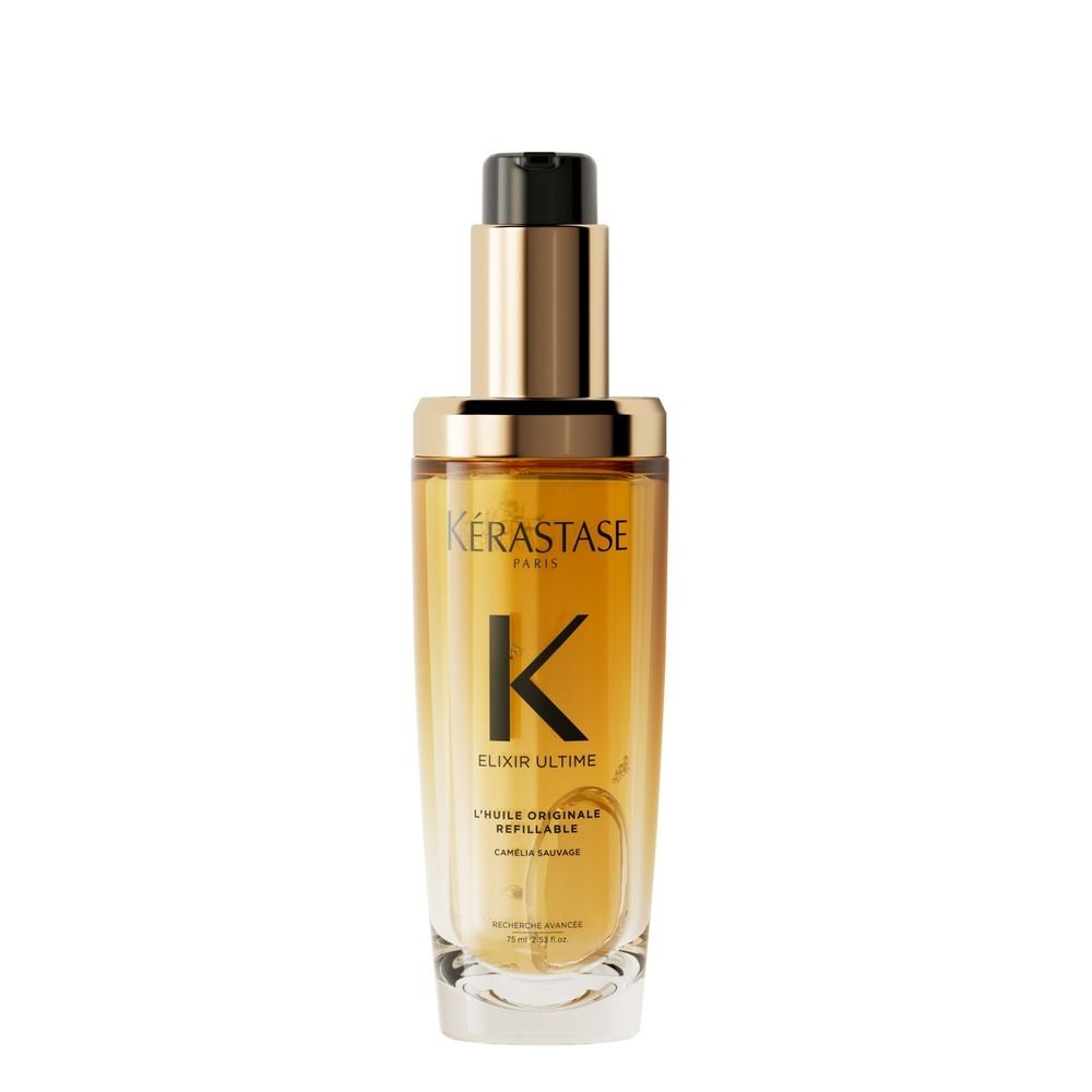 Kerastase Elixir Ultime Refillable Hair Oil - Hydrates & Smoothes Frizz, Adds Shine, With Wild Camellia, Nourishes & Strengthens Hair, 75ml - Main Image