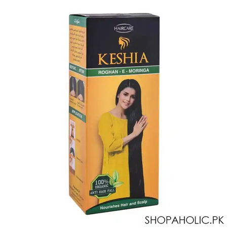 keshia rogan e moringa hair oil, 100% organic, anti hair fall, 120ml image2