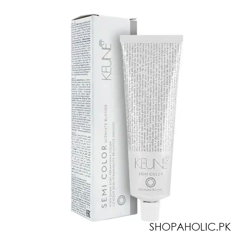 keune semi color ultimate blonde high shine demi permanent color, 9.1 very light ash blonde main image