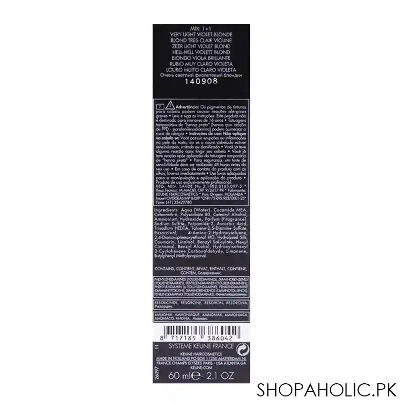 keune tinta hair color 9.7 very light voilet blonde image3