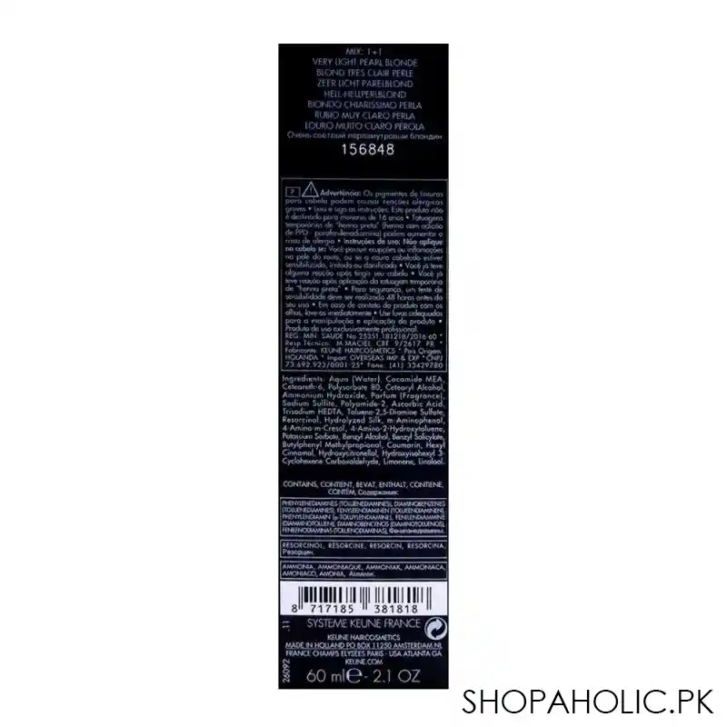 keune tinta hair colour, 9.2, very light pearl blonde image3