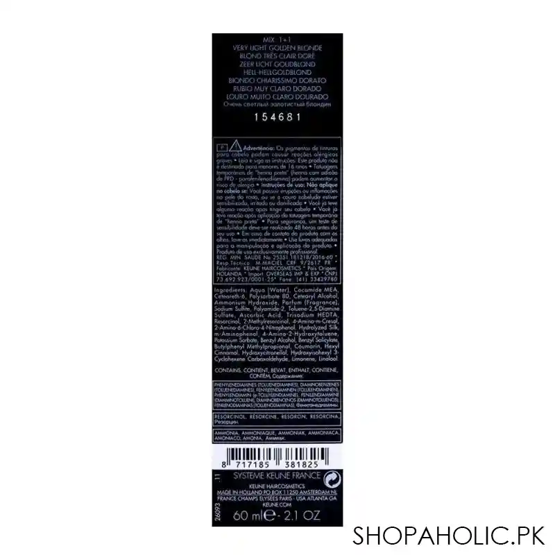 keune tinta hair colour, 9.3, very light golden blonde image3
