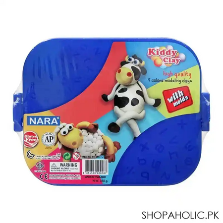 kiddy clay 7 colors high quality modeling clay, with molds, 380g px 380 main image