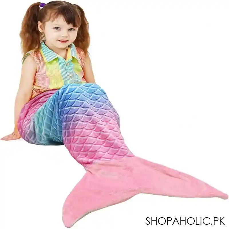kids mermaid tails blanket image3