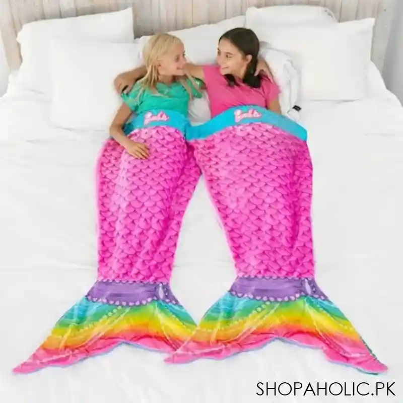 kids mermaid tails blanket main image