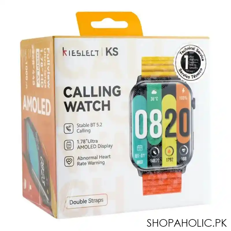 kieslect men's ks calling watch black, 2 straps, yft2031eu image5