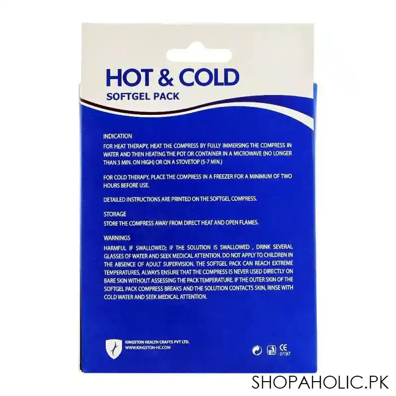 kingston health crafts hot & cold soft gel pack, reusable image2