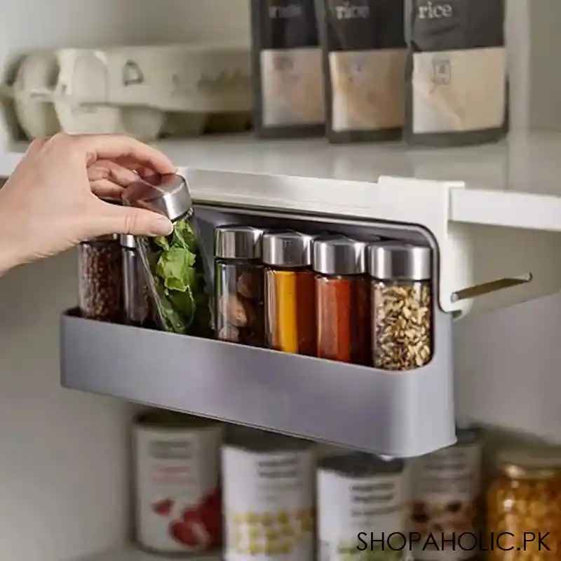 Kitchen Cupboard Store Under Shelf Spice Rack