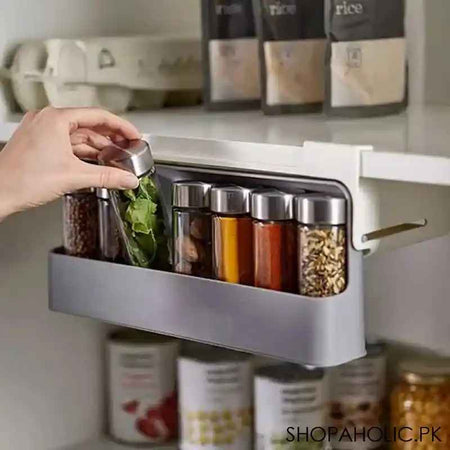 Kitchen Cupboard Store Under Shelf Spice Rack