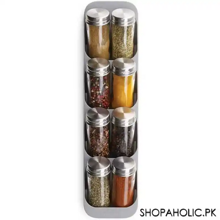 kitchen drawer compact 8 grids spice jar organizer image2