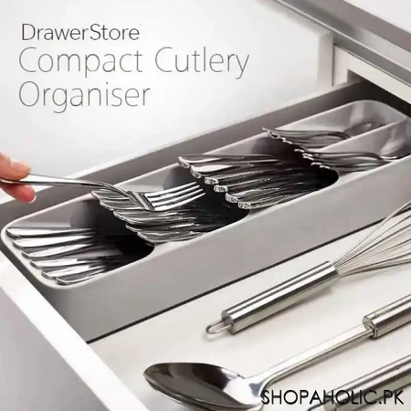kitchen drawer compact cutlery organizer main image