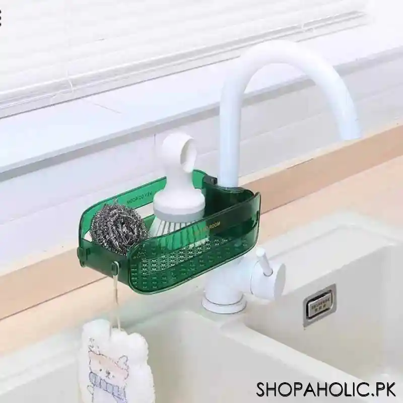 kitchen sink faucet hanging storage drainer basket image4