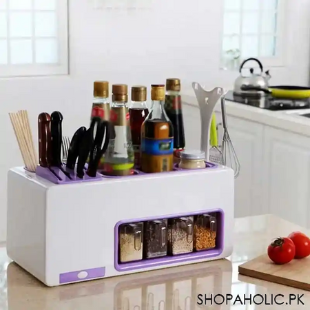 kitchen utensils, knife & seasoning storage rack main image