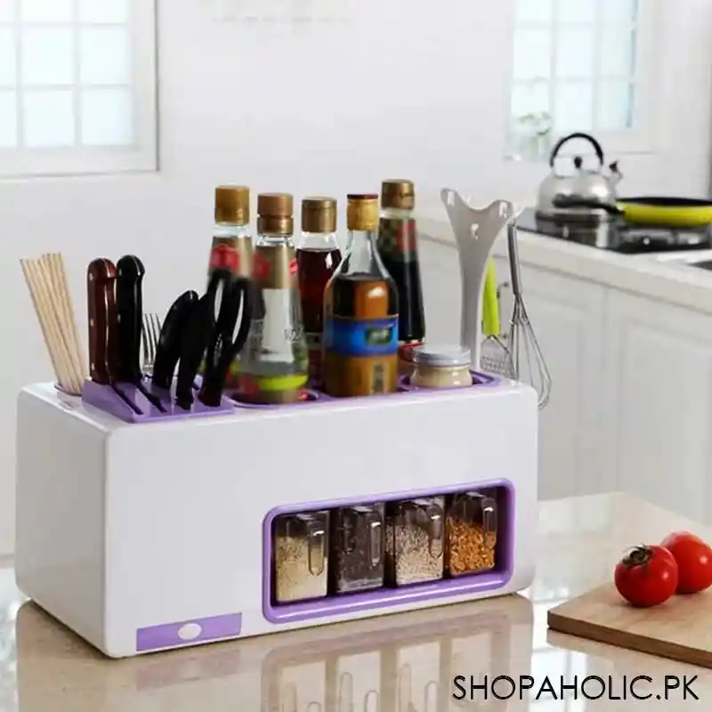 kitchen utensils, knife & seasoning storage rack main image