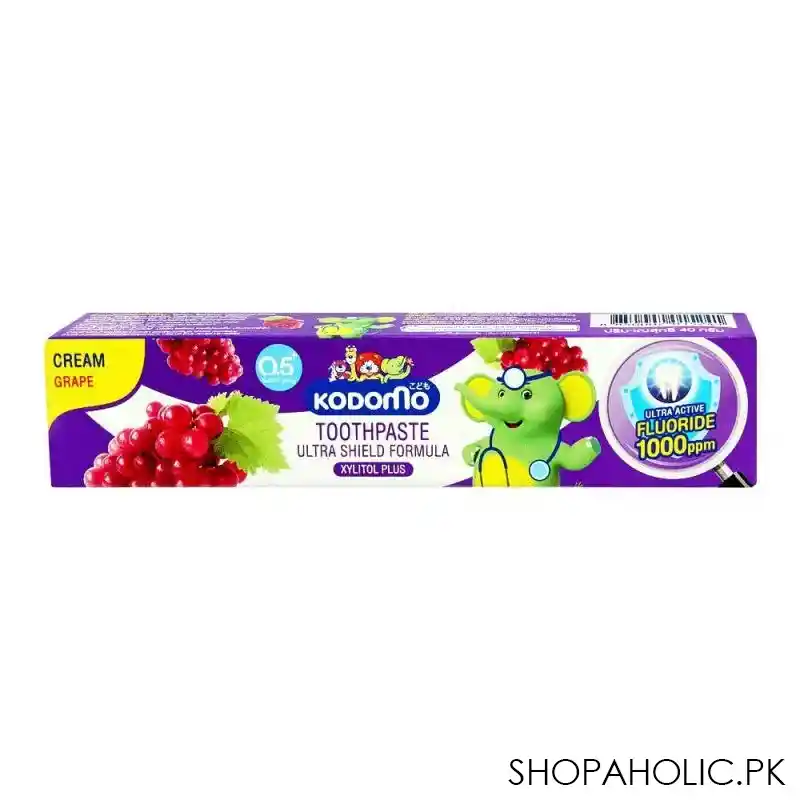 kodomo ultra shield formula cream toothpaste, grape, 40g main image