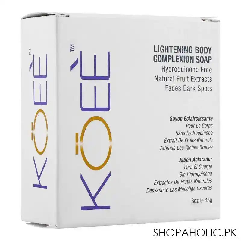 koee lightening body complexion soap, fades dark spots, 85g main image