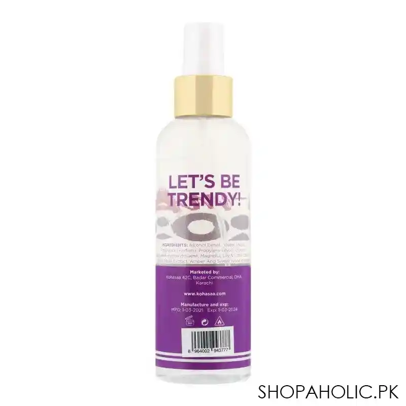 kohasaa amber rose body mist, 200ml image2