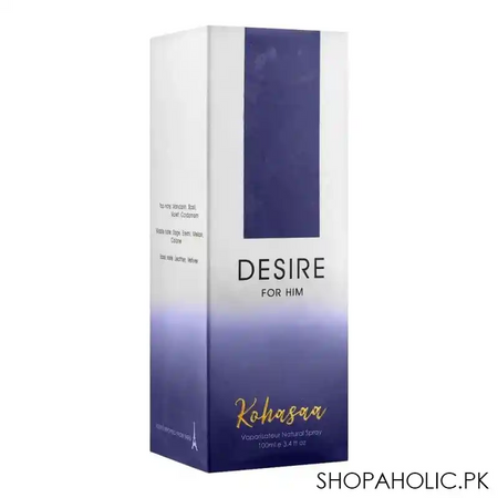 kohasaa desire vaporisateur natural spray, for men, 100ml image2
