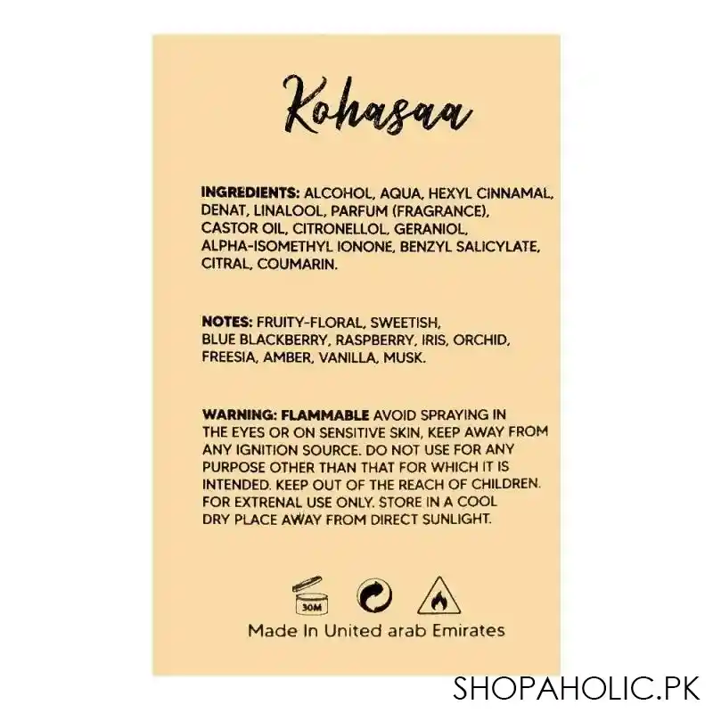 kohasaa gold dust for women eau de toilette, fragrance for women, 100ml image3