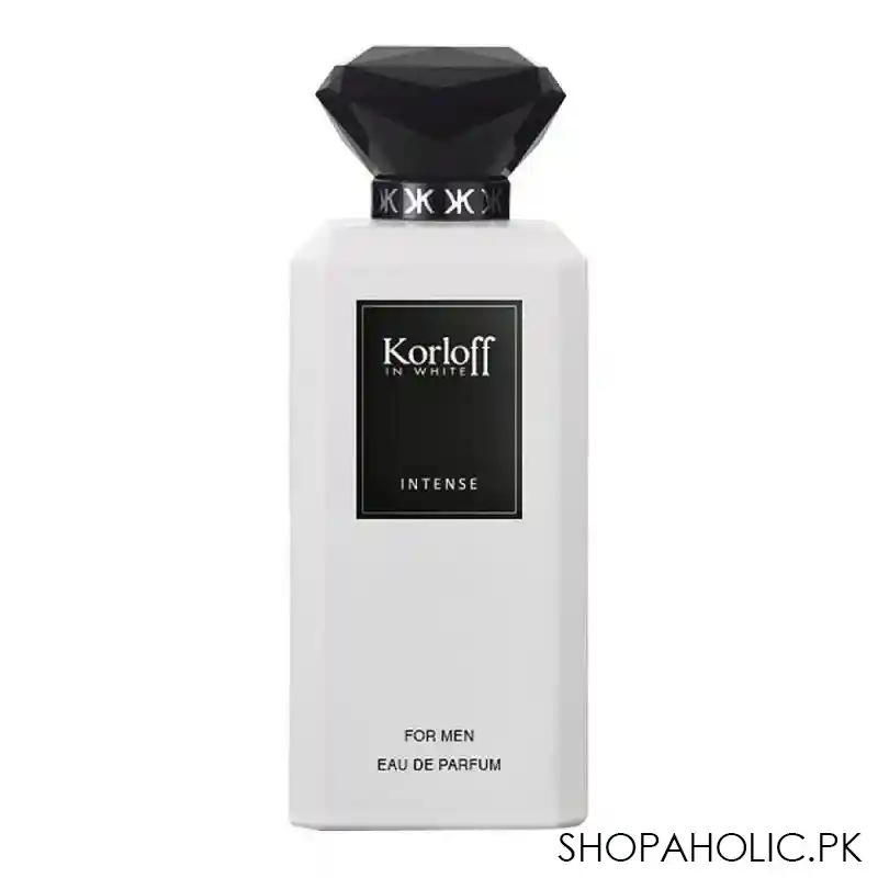 korloff in white intense eau de parfum, for men, 88ml main image