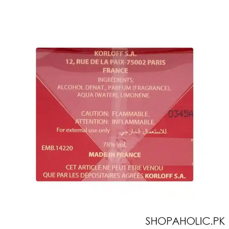 korloff korlove eau de parfum, for women, 88ml image3