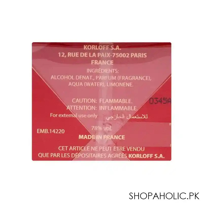 korloff korlove eau de parfum, for women, 88ml image3
