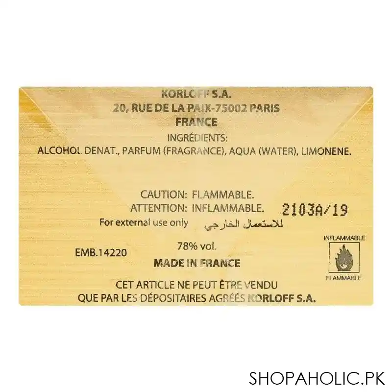 korloff lady eau de parfum, for women, 88ml image3