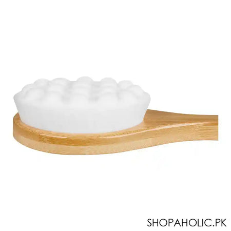 Krramel Bamboo Washing Body Brush, White, NX-0136 - Image 4