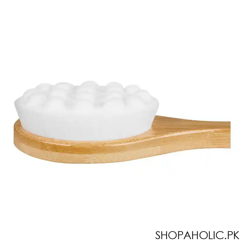 Krramel Bamboo Washing Body Brush, White, NX-0136 - Image 4