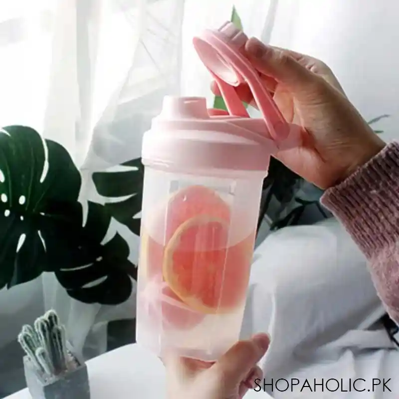 kung fu sports protein shaker water bottle for workout 500ml (small) image5