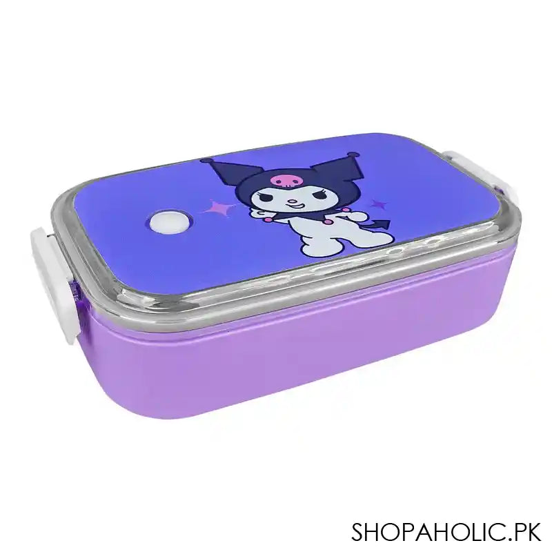 Kuromi Stainless Steel Seal Insulated Lunch Box, Purple, 6.3in (H) x 3in (W) x 2in (D), Tq29-29 - Main Image