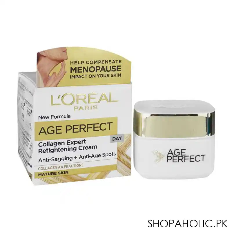 L'Oreal Paris Age Perfect Collagen Expert Retightening Day Cream, Anti-Sagging + Anti-Age Spots, 50ml - Main Image