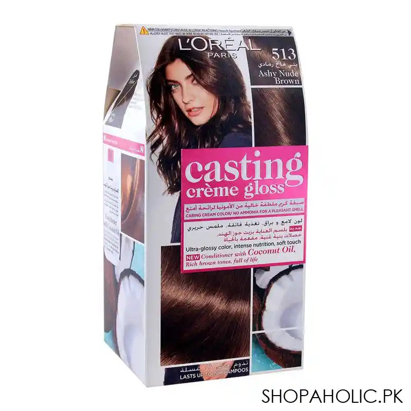 L'Oreal Paris Casting Hair Color, 513 Ashy Nude Brown - Main Image