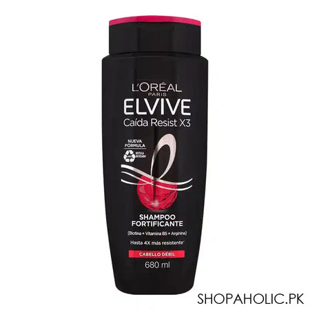 L'Oreal Paris Elvive Caida Resist X3 Weak Hair Fortifier Shampoo, 680ml - Main Image