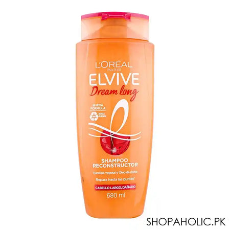 L'Oreal Paris Elvive Dream Long Damaged Long Hair Reconstructor Shampoo, 680ml - Main Image
