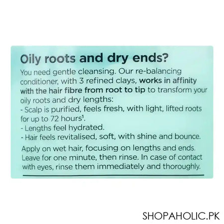 L'Oreal Paris Elvive Extraordinary Clay Rebalancing Conditioner, For Oily Roots and Dry Ends, 300ml - Image 3