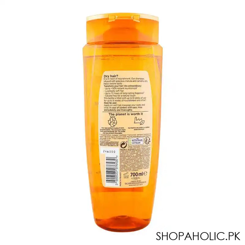 L'Oreal Paris Elvive Extraordinary Oil Nourishing Shampoo, For Dry Hair, 700ml - Image 2