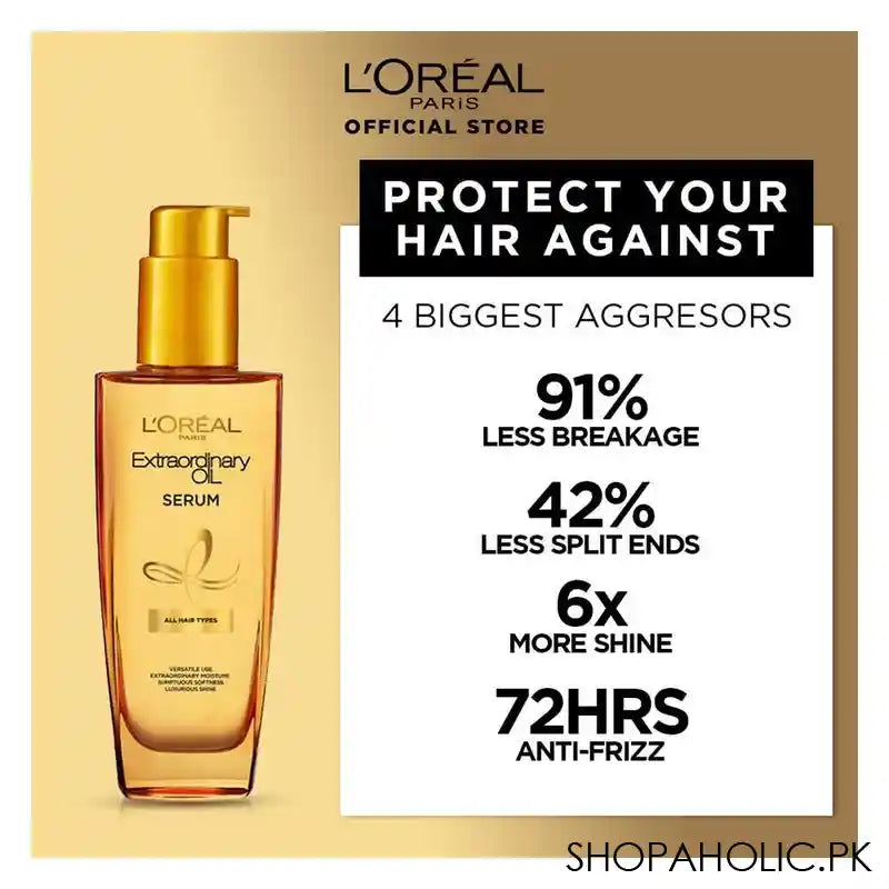 L'Oreal Paris Extraordinary Oil All Hair Types Serum, 100ml - Image 3