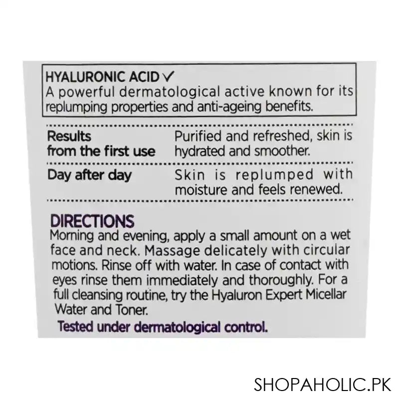 L'Oreal Paris Hyaluron Expert Repluming Purifying Gel Wash, For All Skin Types, 200ml - Image 4