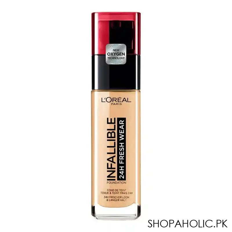 L'Oreal Paris Infallible 24H Stay Fresh Foundation, 140 Golden Beige - Image 4