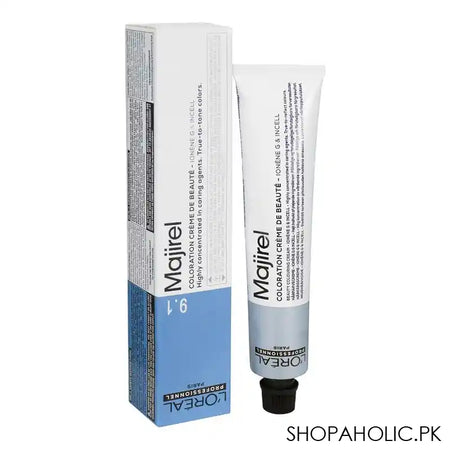 L'Oreal Professionnel Majirel Hair Coloring Cream, 9.1 Very Light Ash Blonde, 60g - Main Image