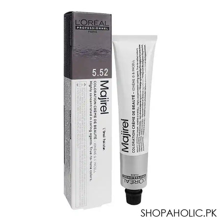 L'Oreal Professionnel Majirel Hair Colouring Cream, 5.52 Light Mahogany Iridescent Brown - Main Image