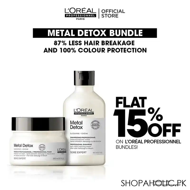 L'Oreal Professionnel Metal Detox 300ml Shampoo & 250ml Mask, Bundle Offer - Main Image