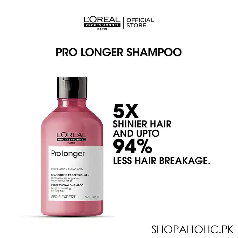 L'Oreal Professionnel Serie Expert Filler - A100 + Amino Acid Pro Longer Professional Shampoo, 300ml - Main Image