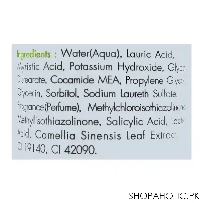 la ginny green tea extract whitening face wash, 100ml image4