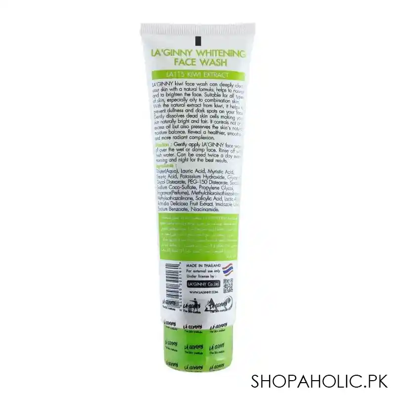 la ginny kiwi extract whitening face wash, 100ml image2