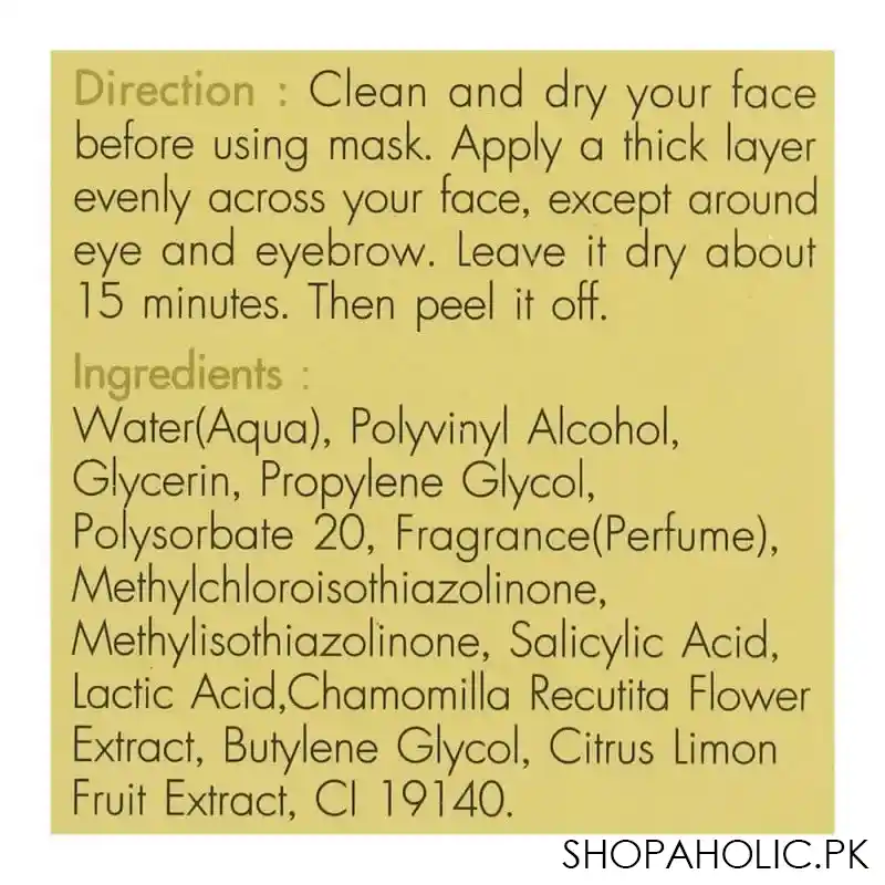 la ginny lemon peep off mask, 100ml image5